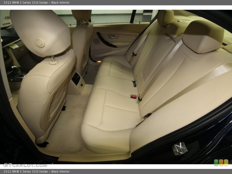 Black Interior Rear Seat for the 2013 BMW 3 Series 320i Sedan #82953730