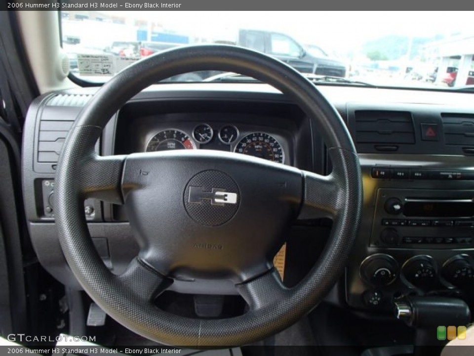 Ebony Black Interior Steering Wheel for the 2006 Hummer H3  #82954044