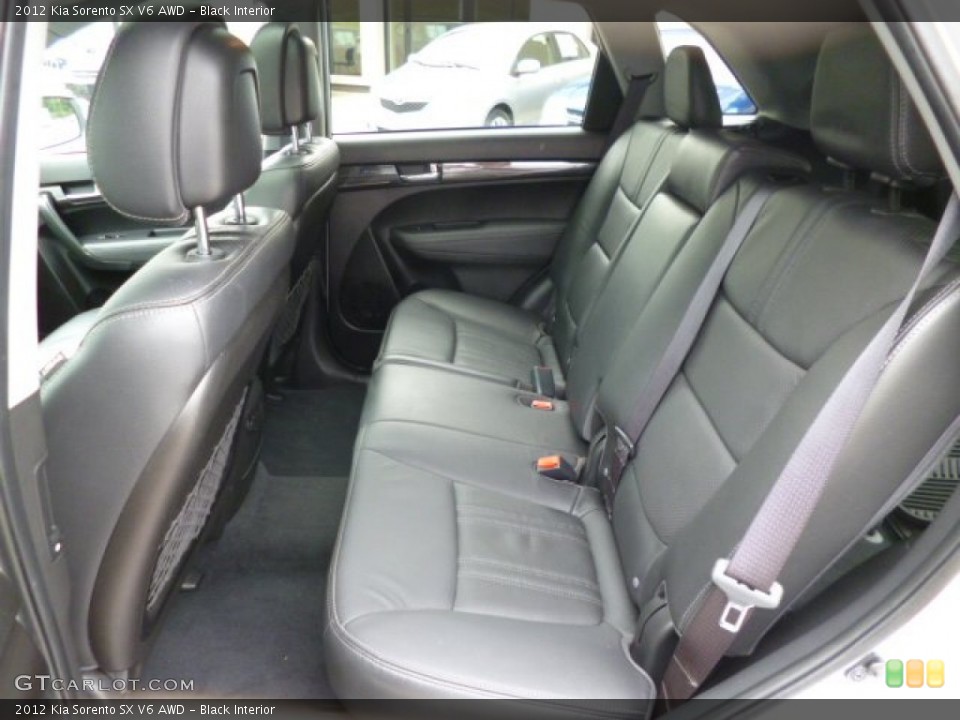 Black Interior Rear Seat for the 2012 Kia Sorento SX V6 AWD #82954869