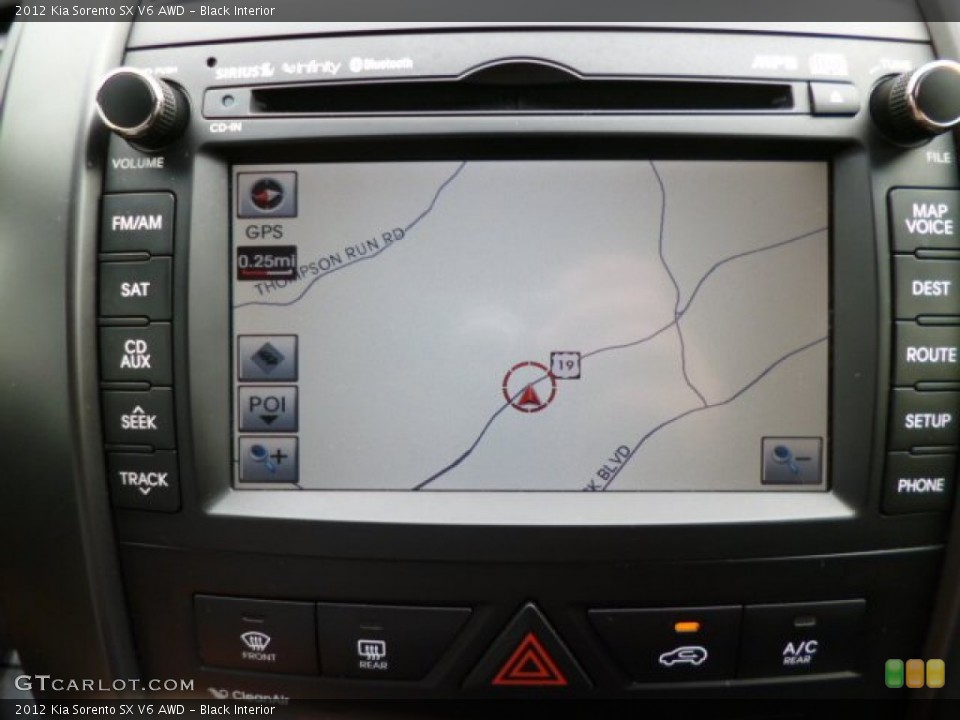 Black Interior Navigation for the 2012 Kia Sorento SX V6 AWD #82954984