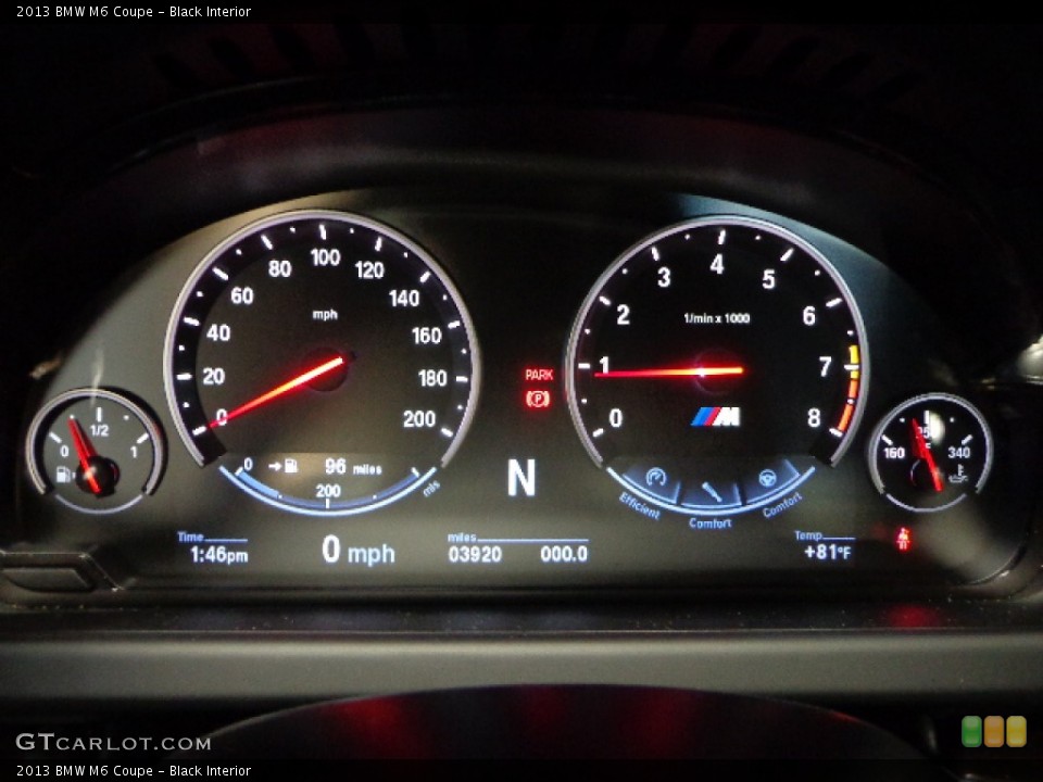 Black Interior Gauges for the 2013 BMW M6 Coupe #82955363