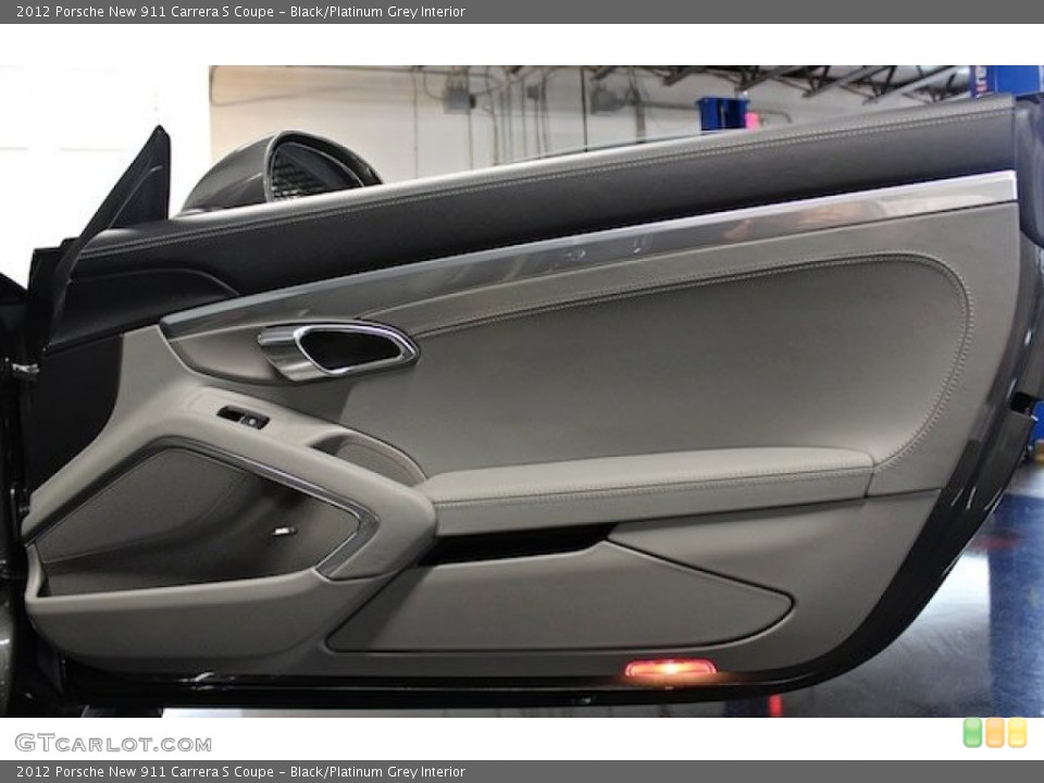 Black/Platinum Grey Interior Door Panel for the 2012 Porsche New 911 Carrera S Coupe #82956509