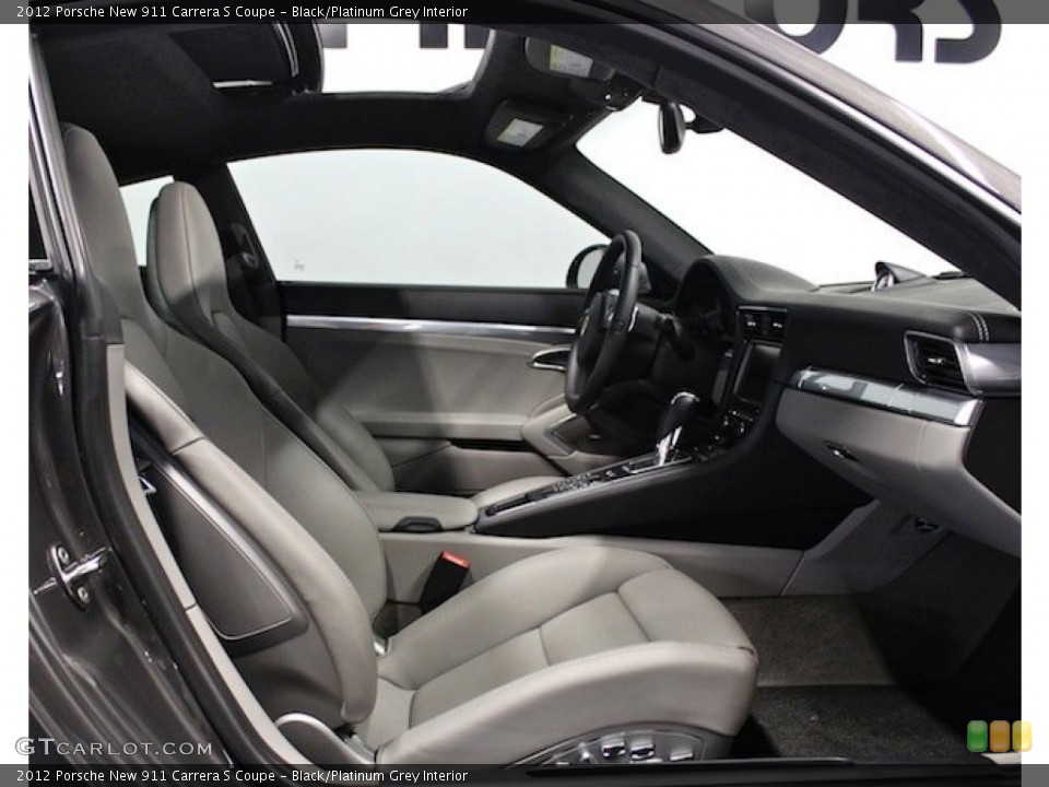 Black/Platinum Grey Interior Front Seat for the 2012 Porsche New 911 Carrera S Coupe #82956619