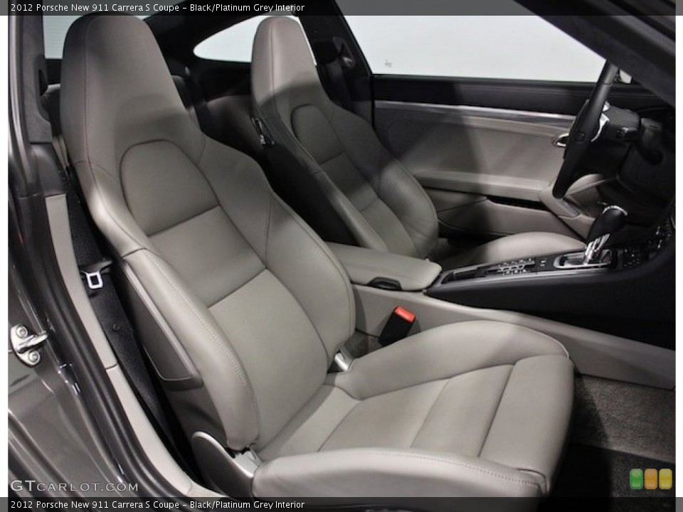 Black/Platinum Grey Interior Front Seat for the 2012 Porsche New 911 Carrera S Coupe #82956650