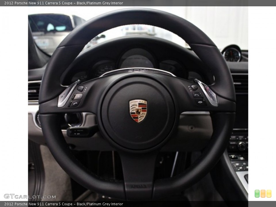 Black/Platinum Grey Interior Steering Wheel for the 2012 Porsche New 911 Carrera S Coupe #82956818