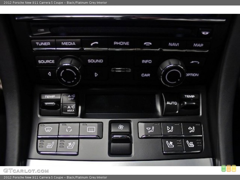 Black/Platinum Grey Interior Controls for the 2012 Porsche New 911 Carrera S Coupe #82956913