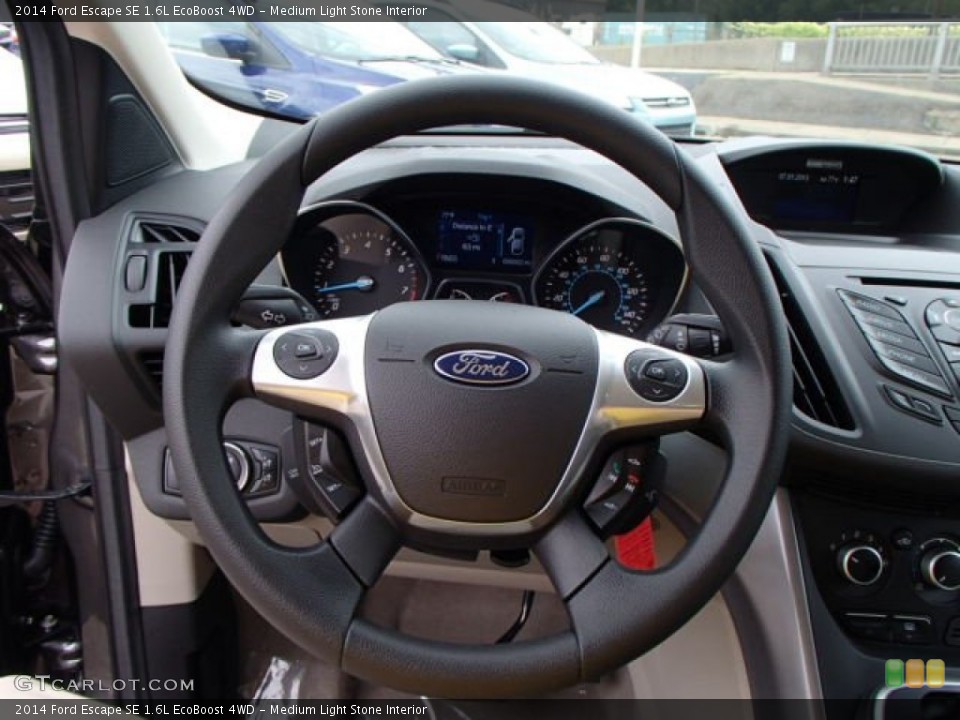 Medium Light Stone Interior Steering Wheel for the 2014 Ford Escape SE 1.6L EcoBoost 4WD #82958122