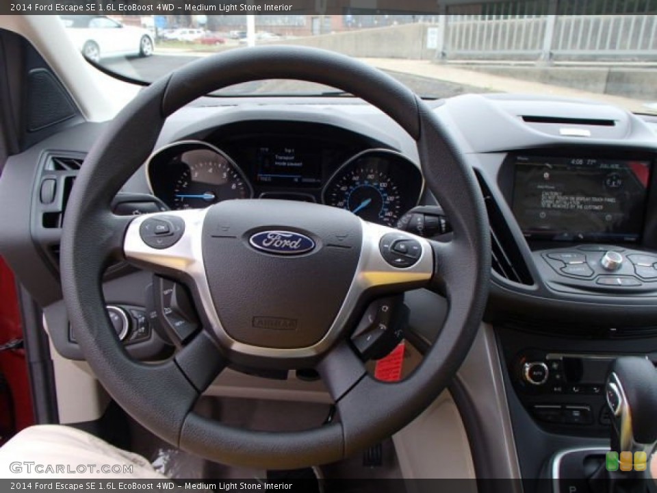 Medium Light Stone Interior Steering Wheel for the 2014 Ford Escape SE 1.6L EcoBoost 4WD #82958534