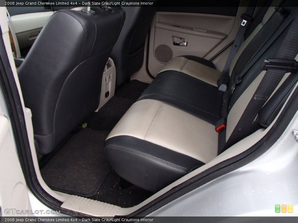 Dark Slate Gray/Light Graystone Interior Rear Seat for the 2008 Jeep Grand Cherokee Limited 4x4 #82959042