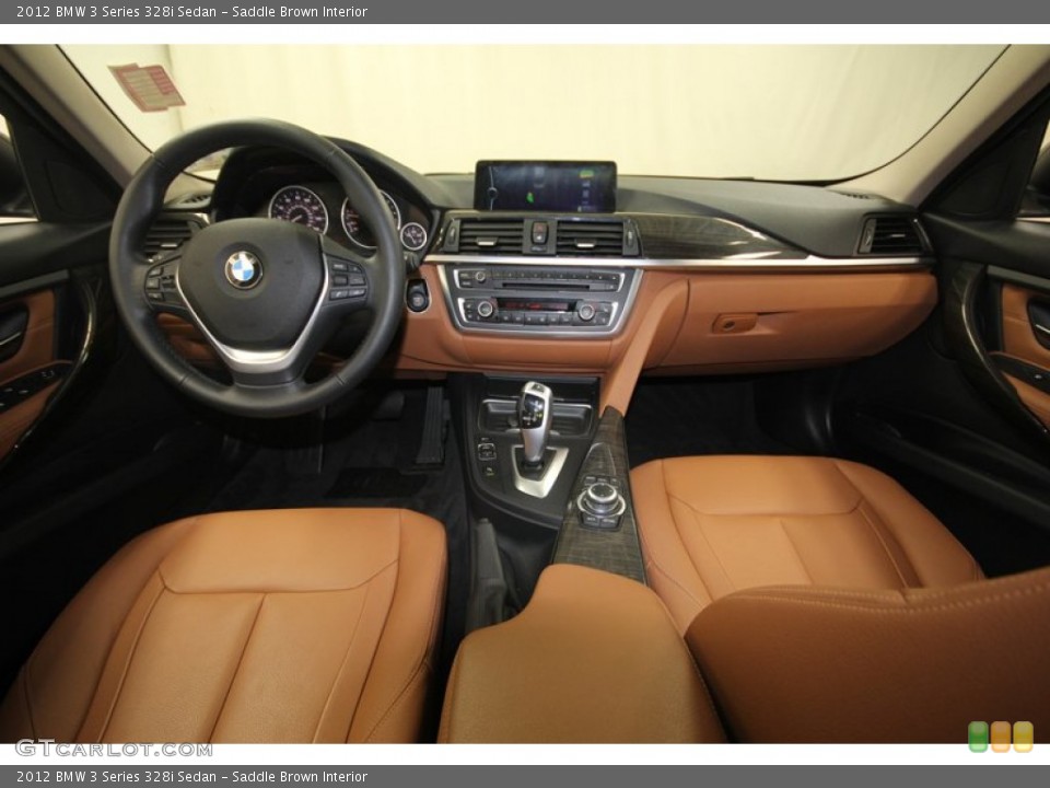 Saddle Brown Interior Dashboard for the 2012 BMW 3 Series 328i Sedan #82963180