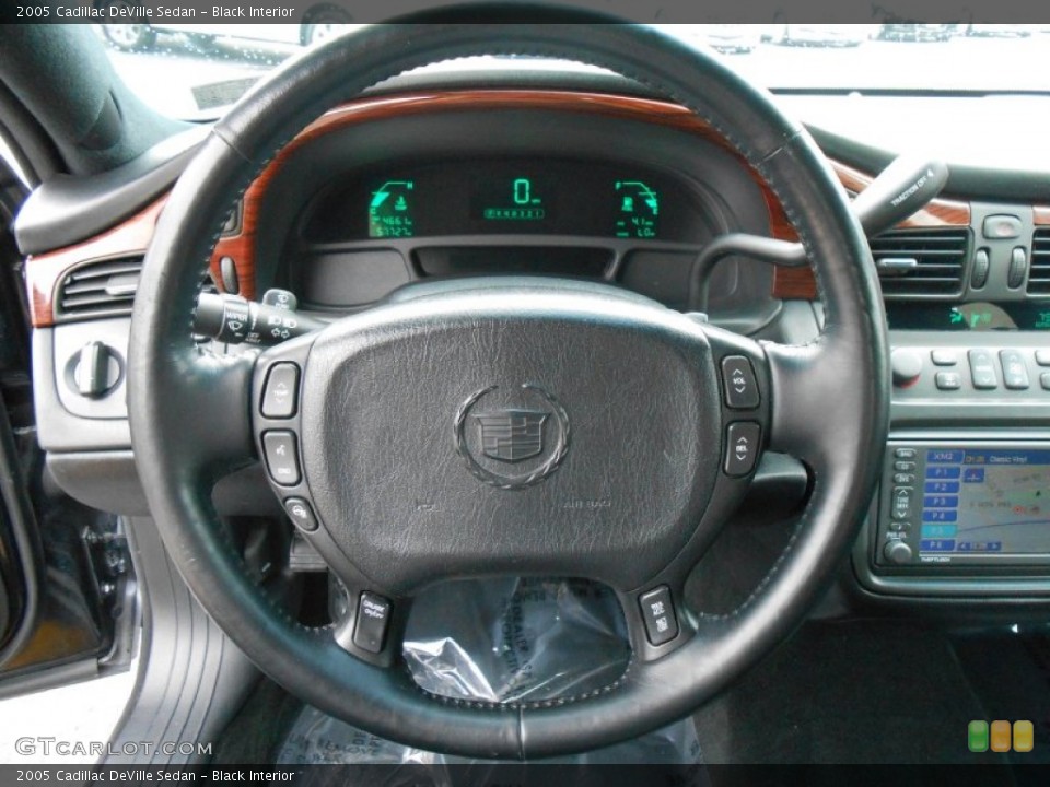 Black Interior Steering Wheel for the 2005 Cadillac DeVille Sedan #82964233