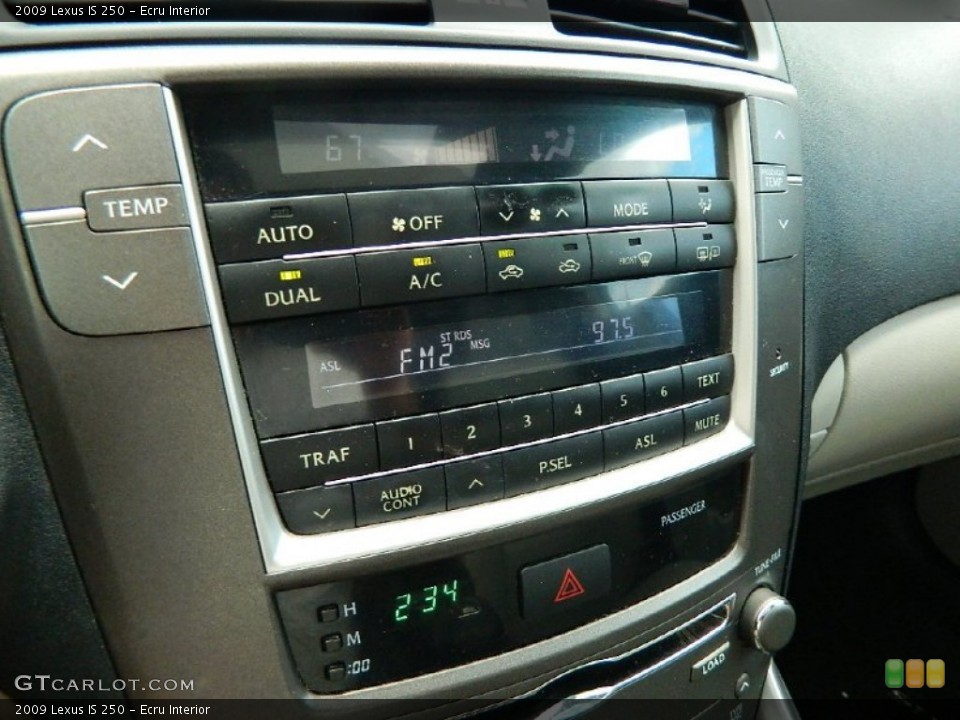 Ecru Interior Controls for the 2009 Lexus IS 250 #82969126