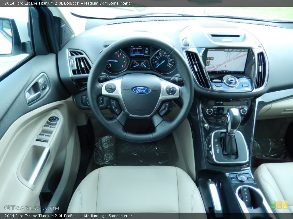 Medium Light Stone Interior Dashboard for the 2014 Ford Escape Titanium 2.0L EcoBoost #82971290