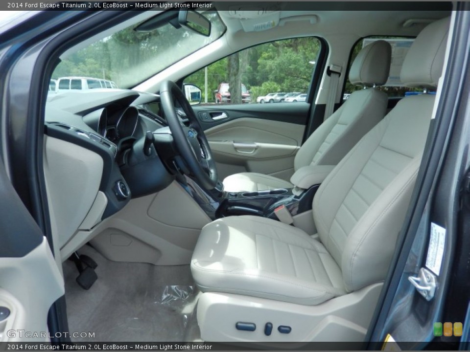 Medium Light Stone Interior Front Seat for the 2014 Ford Escape Titanium 2.0L EcoBoost #82971546