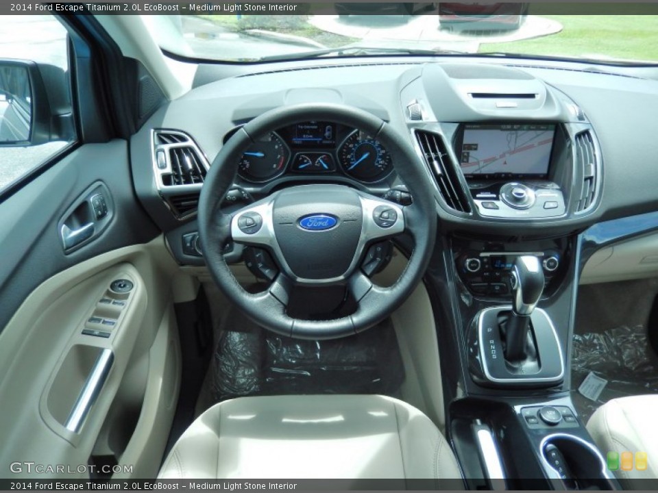 Medium Light Stone Interior Dashboard for the 2014 Ford Escape Titanium 2.0L EcoBoost #82971600