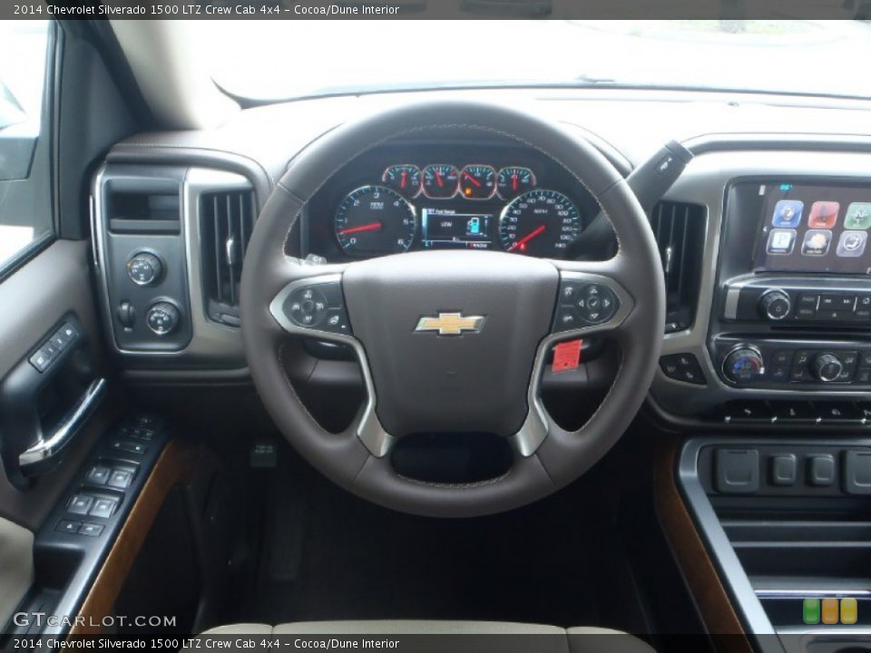 Cocoa/Dune Interior Steering Wheel for the 2014 Chevrolet Silverado 1500 LTZ Crew Cab 4x4 #82972196