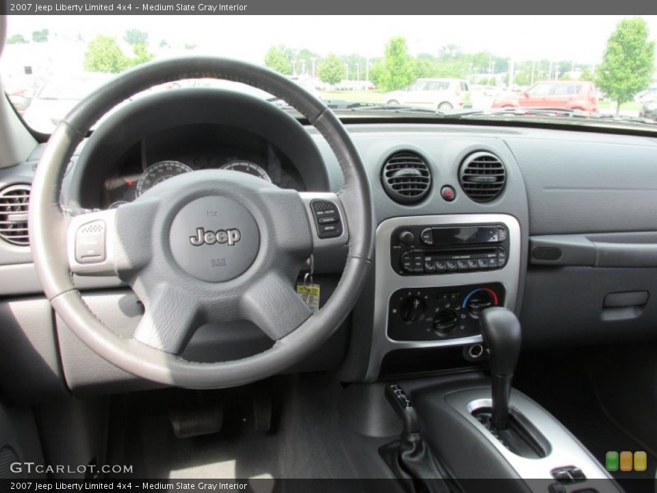 Medium Slate Gray Interior Dashboard for the 2007 Jeep Liberty Limited 4x4 #82972214
