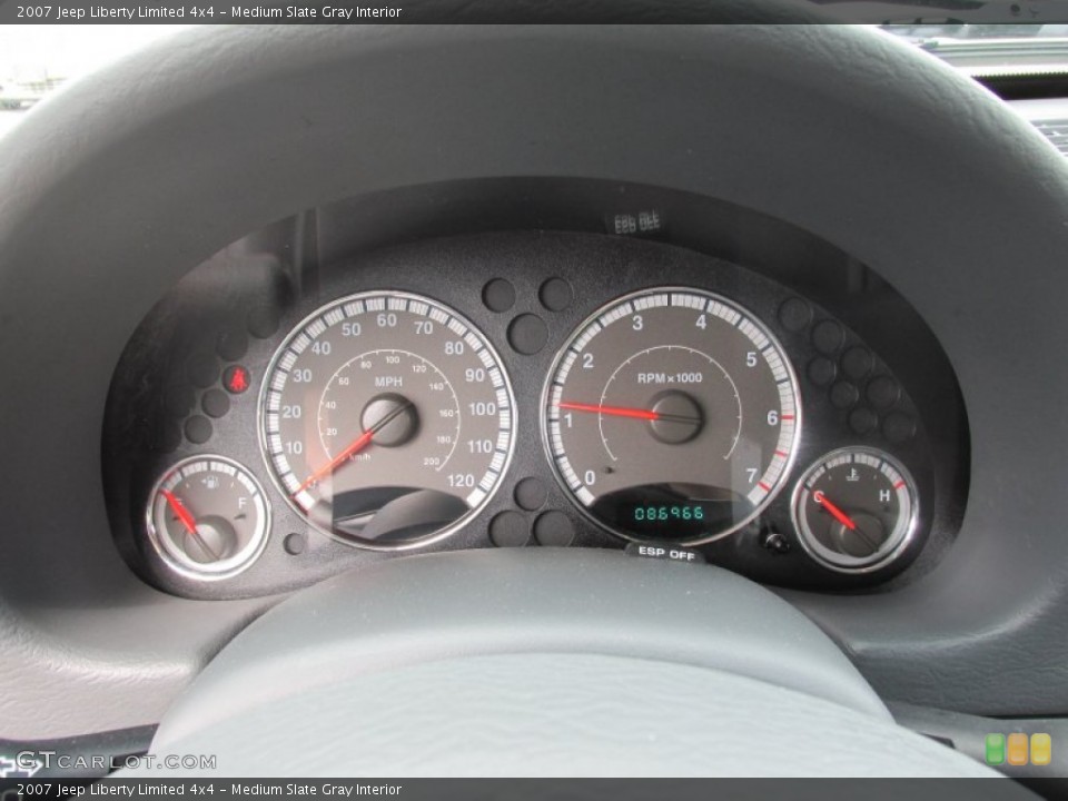 Medium Slate Gray Interior Gauges for the 2007 Jeep Liberty Limited 4x4 #82972238
