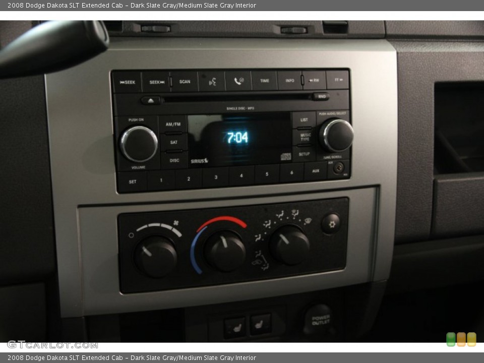 Dark Slate Gray/Medium Slate Gray Interior Controls for the 2008 Dodge Dakota SLT Extended Cab #82975958