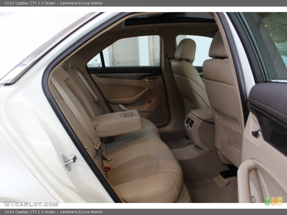 Cashmere/Cocoa Interior Rear Seat for the 2010 Cadillac CTS 3.0 Sedan #82979079