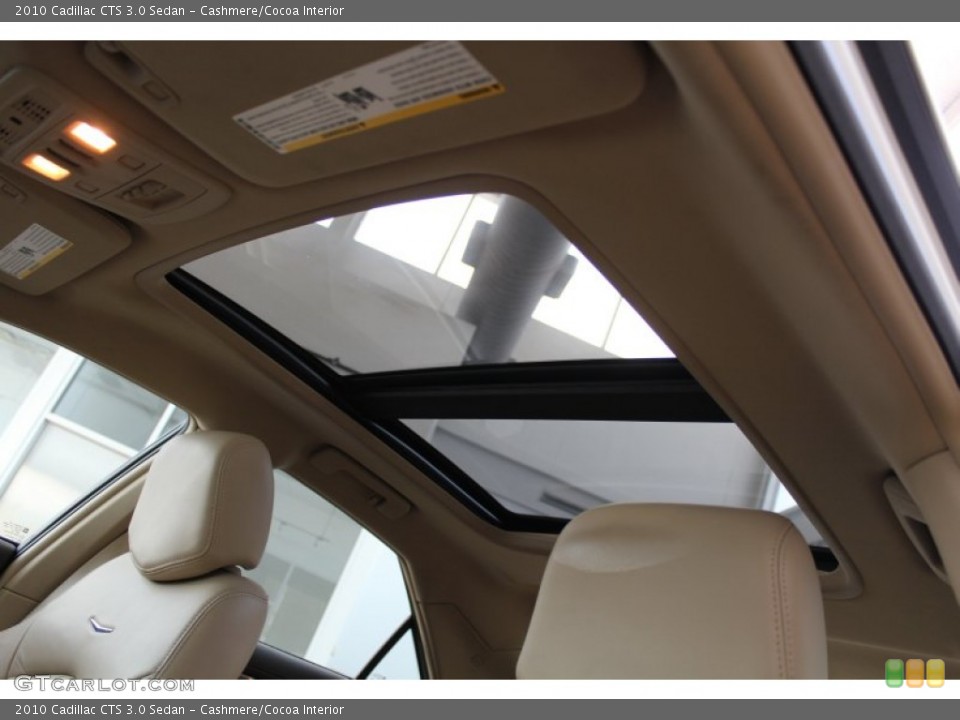 Cashmere/Cocoa Interior Sunroof for the 2010 Cadillac CTS 3.0 Sedan #82979149