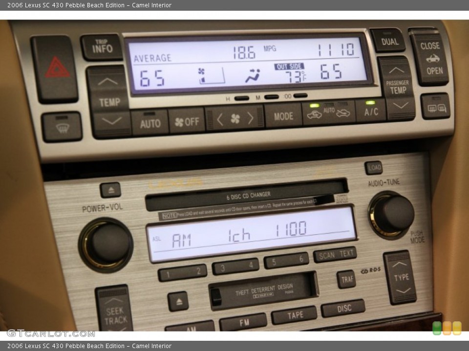 Camel Interior Controls for the 2006 Lexus SC 430 Pebble Beach Edition #82979305