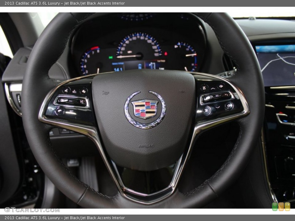 Jet Black/Jet Black Accents Interior Steering Wheel for the 2013 Cadillac ATS 3.6L Luxury #82979783