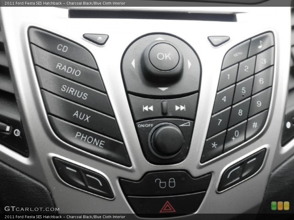 Charcoal Black/Blue Cloth Interior Controls for the 2011 Ford Fiesta SES Hatchback #82980497