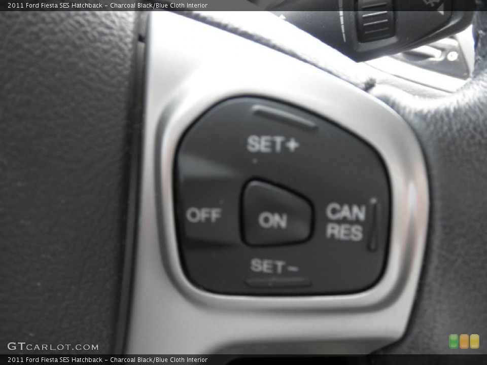 Charcoal Black/Blue Cloth Interior Controls for the 2011 Ford Fiesta SES Hatchback #82980628