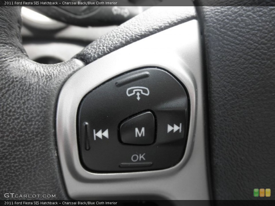 Charcoal Black/Blue Cloth Interior Controls for the 2011 Ford Fiesta SES Hatchback #82980656
