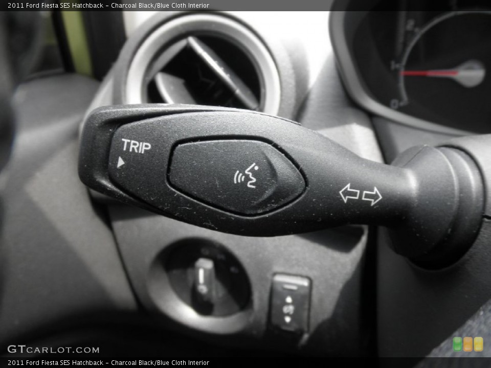 Charcoal Black/Blue Cloth Interior Controls for the 2011 Ford Fiesta SES Hatchback #82980674