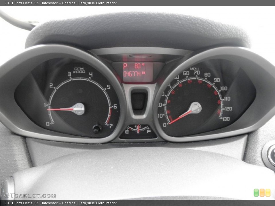 Charcoal Black/Blue Cloth Interior Gauges for the 2011 Ford Fiesta SES Hatchback #82980695