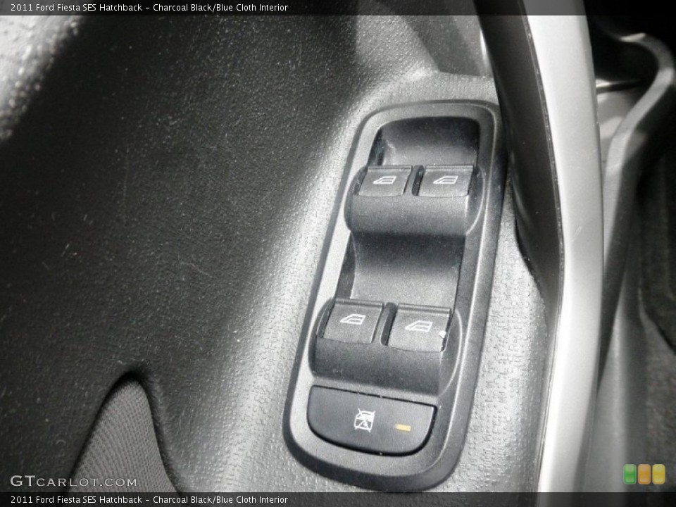 Charcoal Black/Blue Cloth Interior Controls for the 2011 Ford Fiesta SES Hatchback #82980746