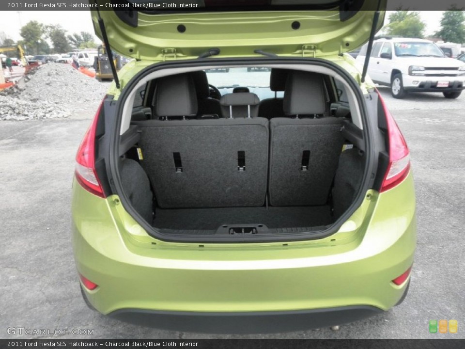 Charcoal Black/Blue Cloth Interior Trunk for the 2011 Ford Fiesta SES Hatchback #82980956