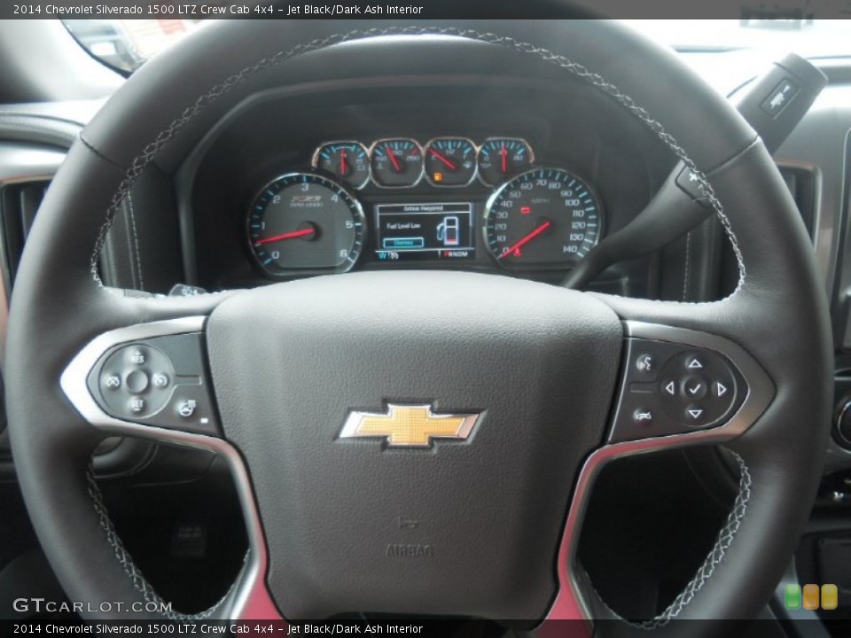 Jet Black/Dark Ash Interior Steering Wheel for the 2014 Chevrolet Silverado 1500 LTZ Crew Cab 4x4 #82981321