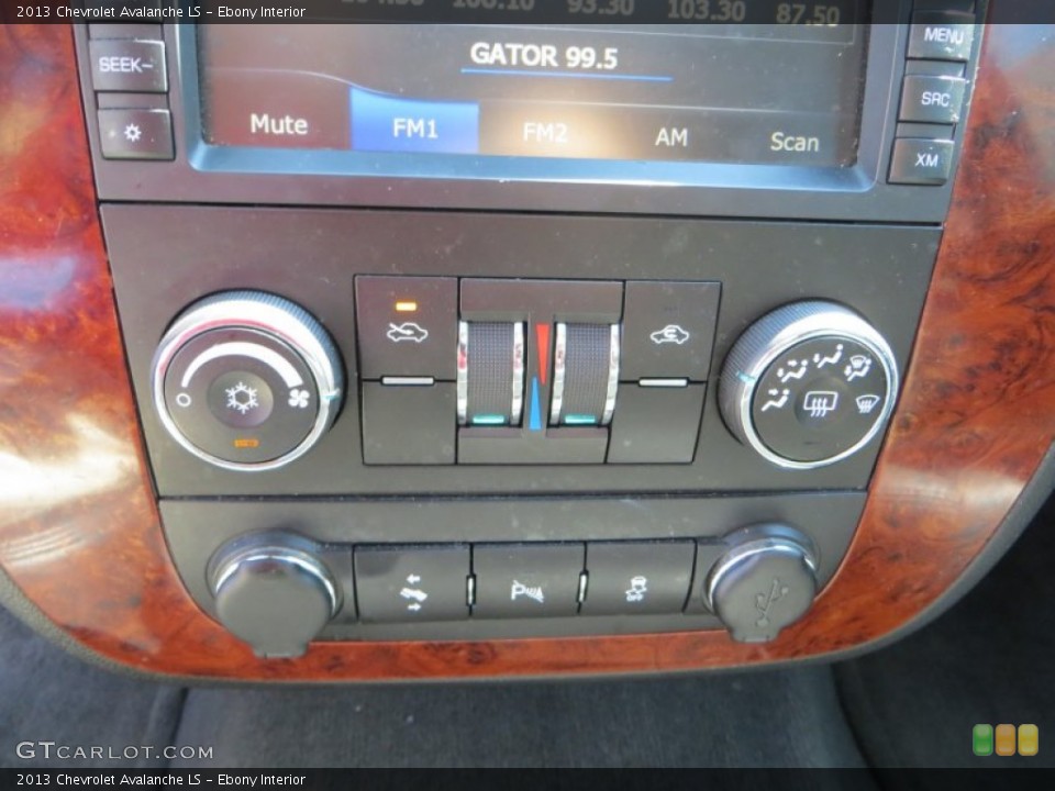 Ebony Interior Controls for the 2013 Chevrolet Avalanche LS #82987363