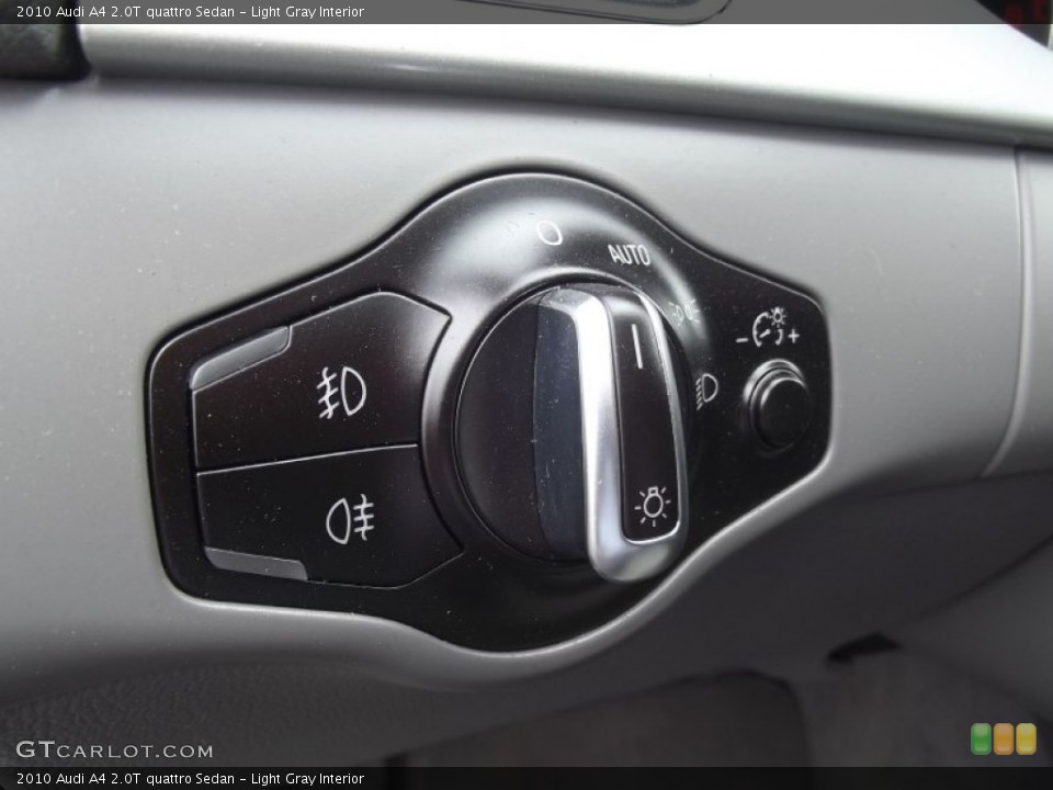 Light Gray Interior Controls for the 2010 Audi A4 2.0T quattro Sedan #82991975