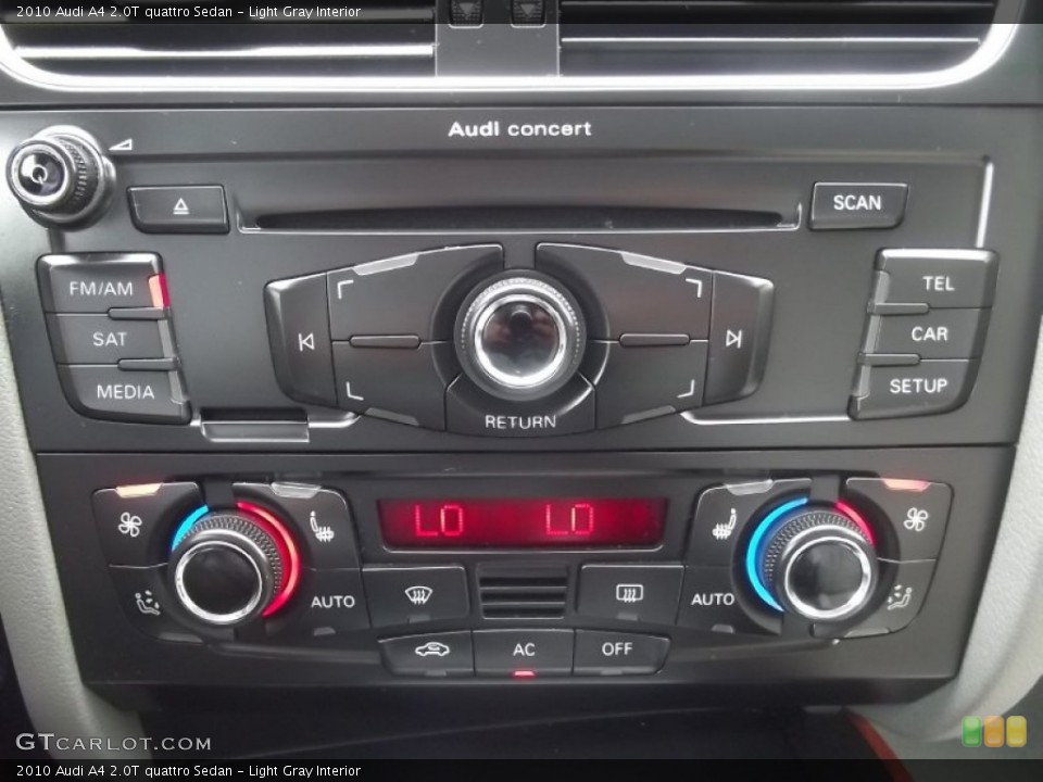 Light Gray Interior Audio System for the 2010 Audi A4 2.0T quattro Sedan #82992104