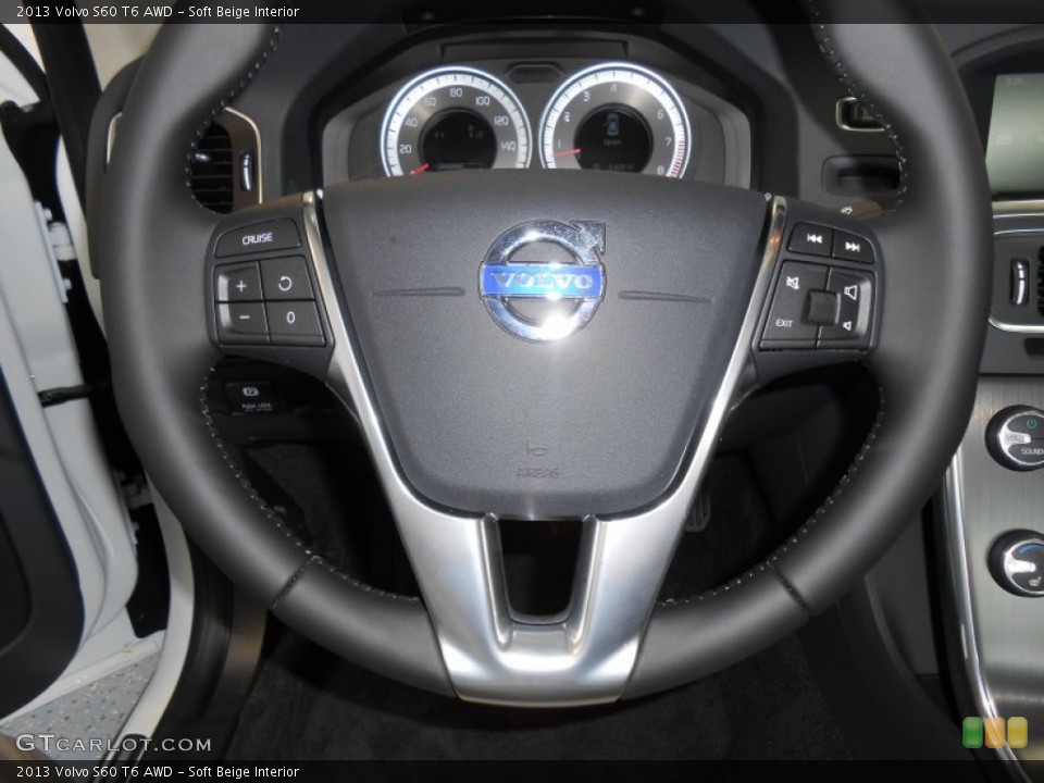 Soft Beige Interior Steering Wheel for the 2013 Volvo S60 T6 AWD #82993211