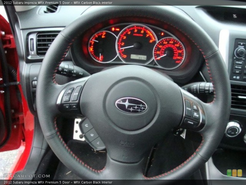 WRX Carbon Black Interior Steering Wheel for the 2012 Subaru Impreza WRX Premium 5 Door #82995410