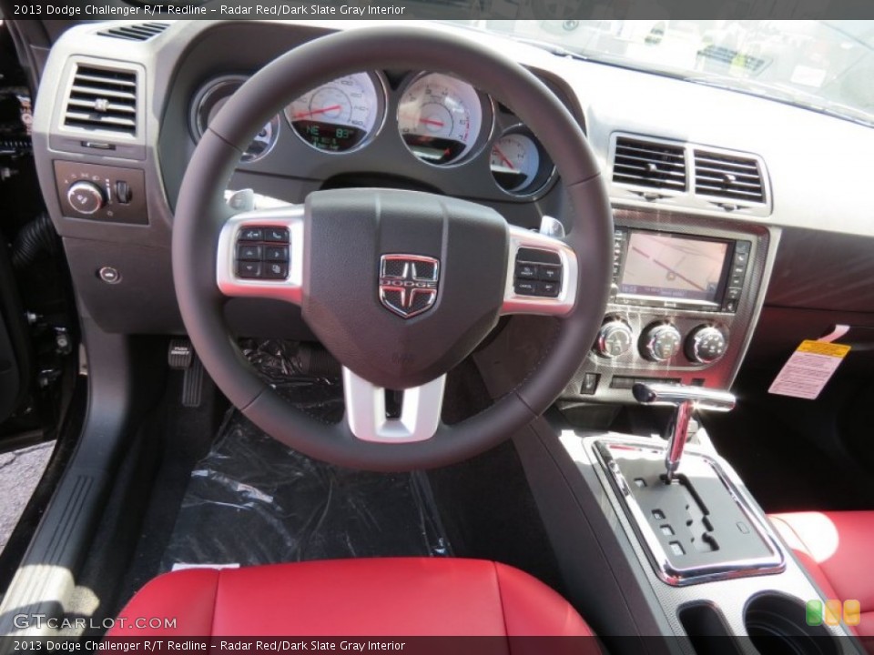 Radar Red/Dark Slate Gray Interior Steering Wheel for the 2013 Dodge Challenger R/T Redline #83001823