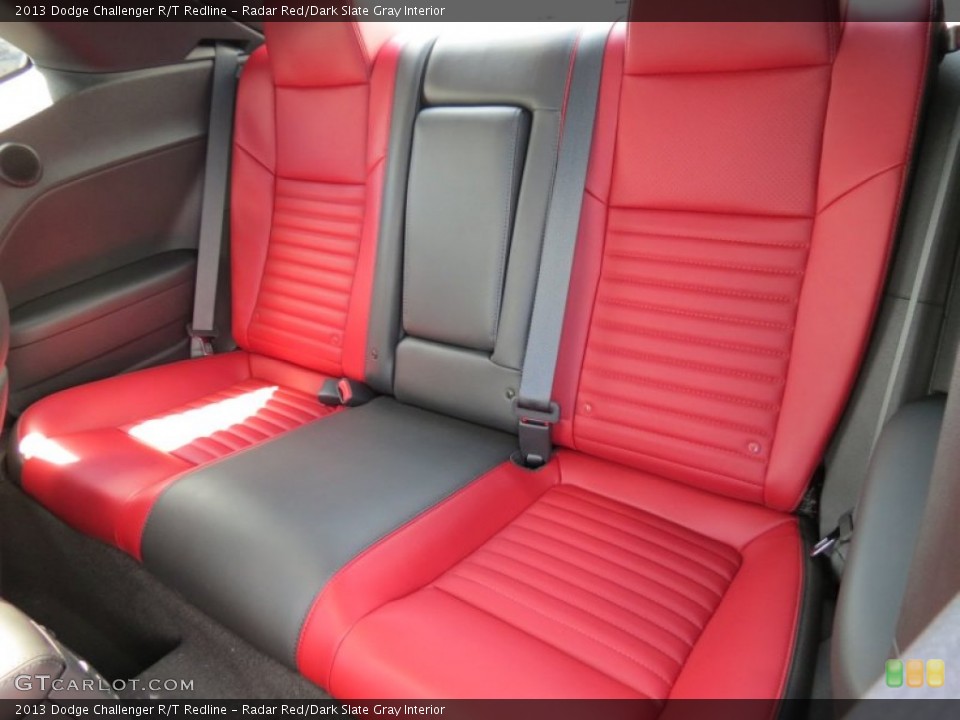 Radar Red/Dark Slate Gray Interior Rear Seat for the 2013 Dodge Challenger R/T Redline #83001839