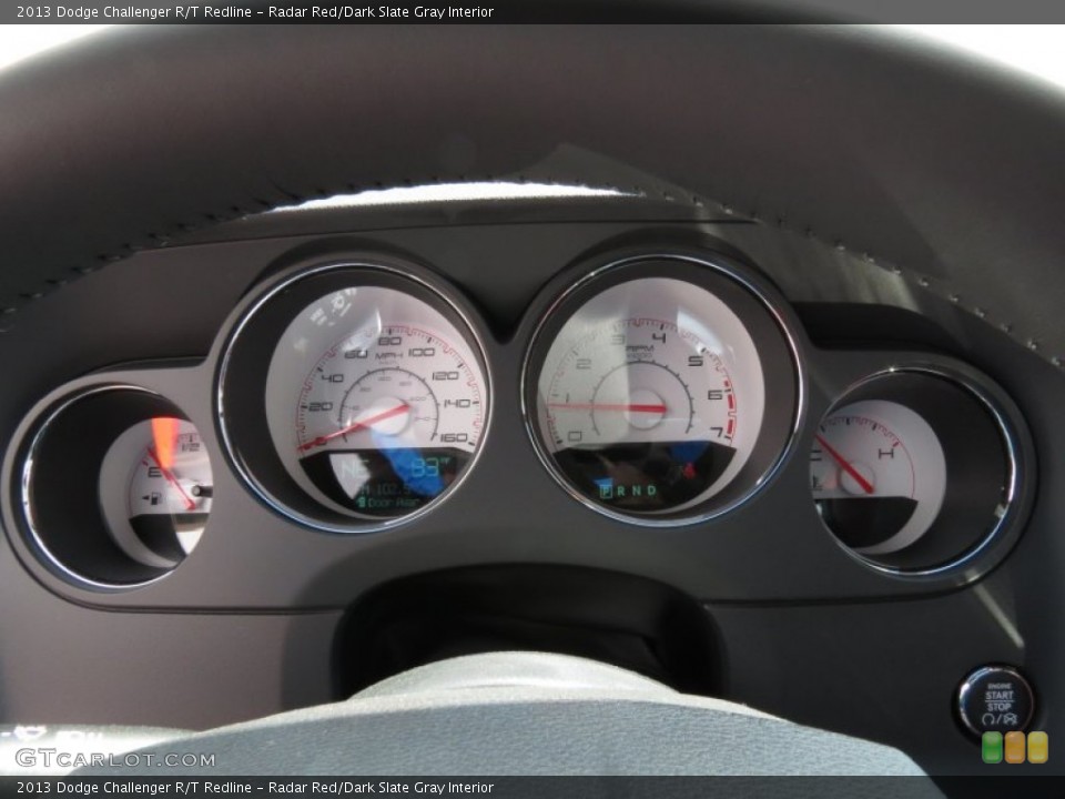 Radar Red/Dark Slate Gray Interior Gauges for the 2013 Dodge Challenger R/T Redline #83001893