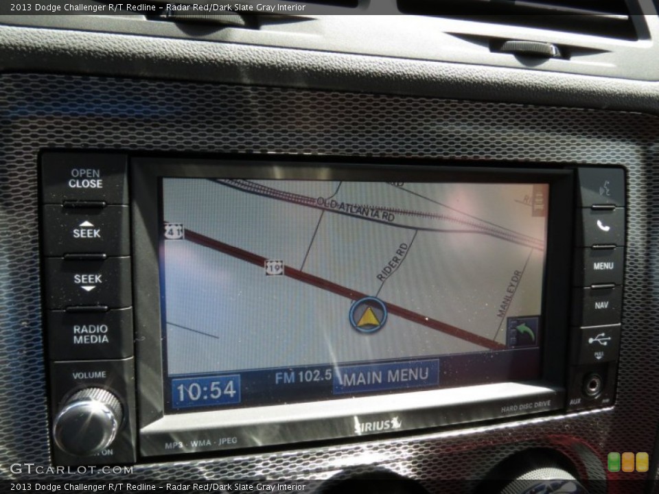 Radar Red/Dark Slate Gray Interior Navigation for the 2013 Dodge Challenger R/T Redline #83001914