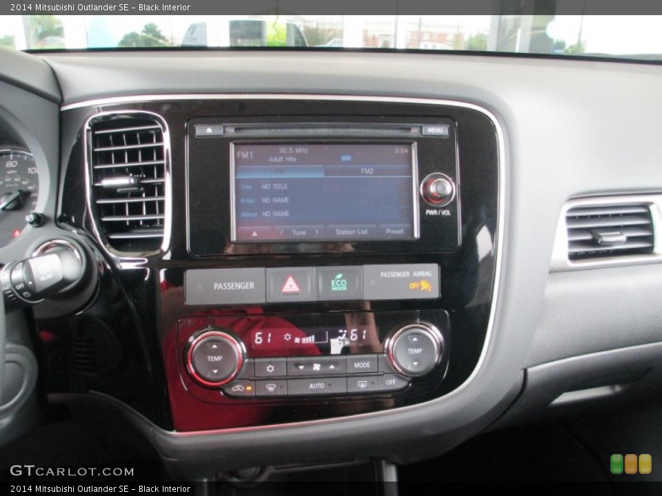 Black Interior Controls for the 2014 Mitsubishi Outlander SE #83006034