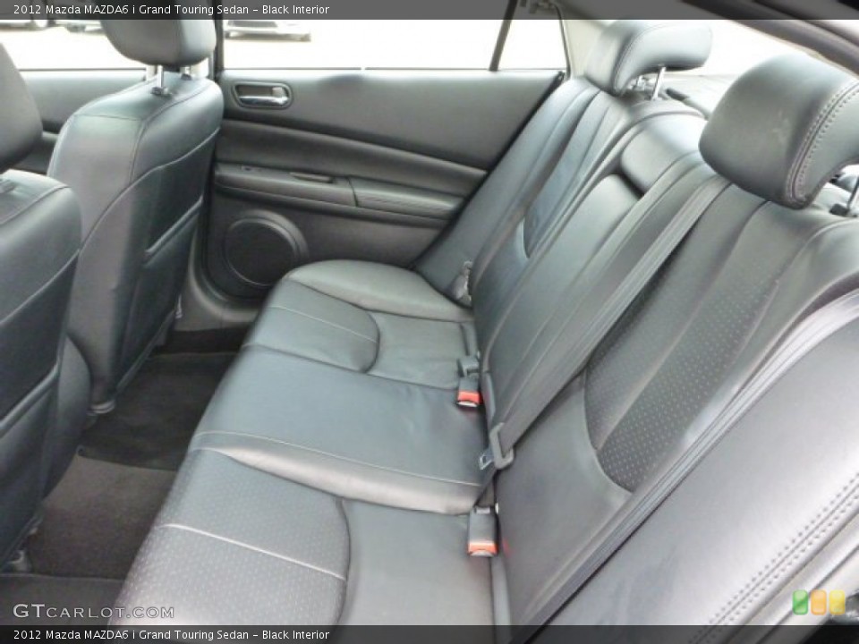 Black Interior Rear Seat for the 2012 Mazda MAZDA6 i Grand Touring Sedan #83006216
