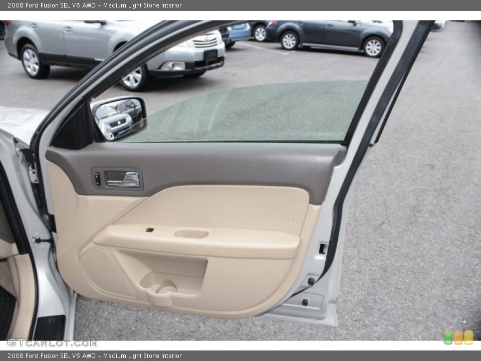 Medium Light Stone Interior Door Panel for the 2008 Ford Fusion SEL V6 AWD #83008727