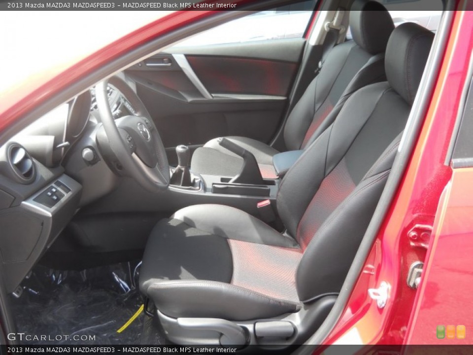 MAZDASPEED Black MPS Leather Interior Front Seat for the 2013 Mazda MAZDA3 MAZDASPEED3 #83011874