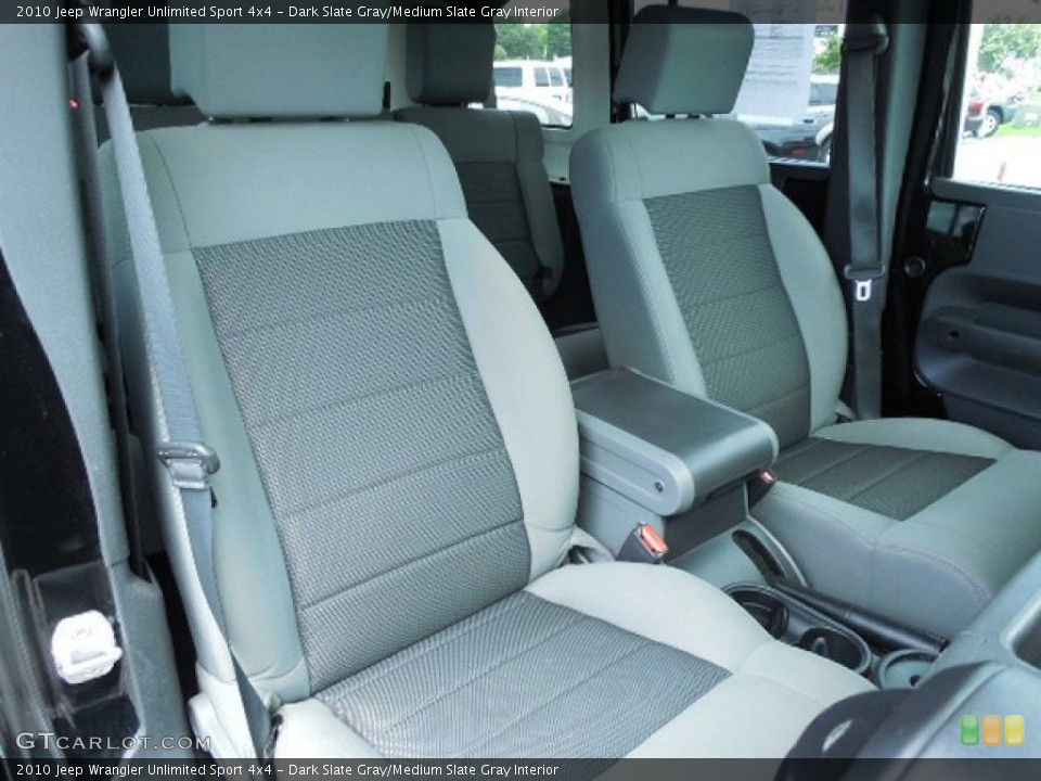 Dark Slate Gray/Medium Slate Gray Interior Front Seat for the 2010 Jeep Wrangler Unlimited Sport 4x4 #83013805