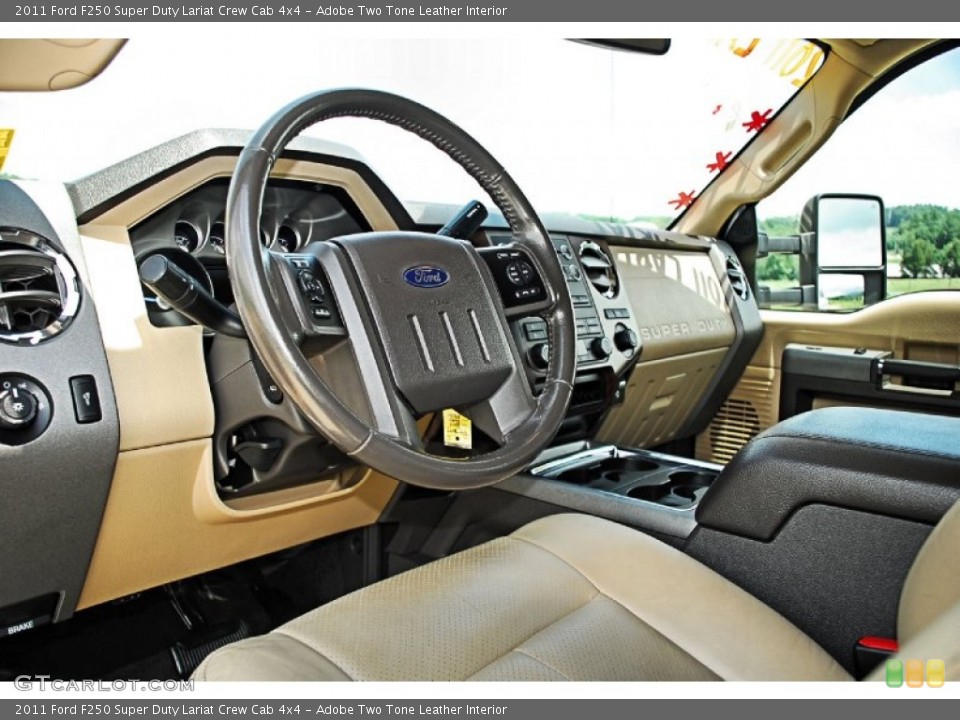 Adobe Two Tone Leather Interior Photo for the 2011 Ford F250 Super Duty Lariat Crew Cab 4x4 #83016077